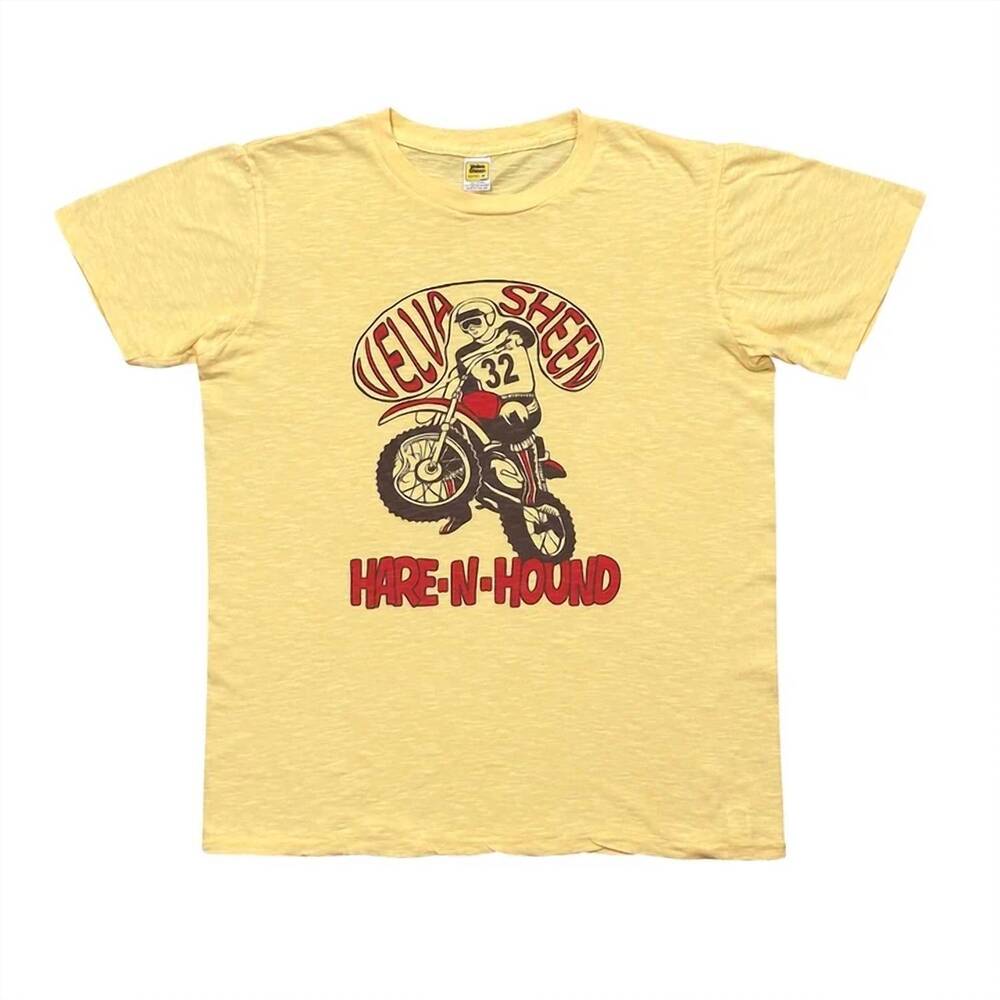 NEW VELVA SHEEN men's hare-n-hound graphic tees in custard